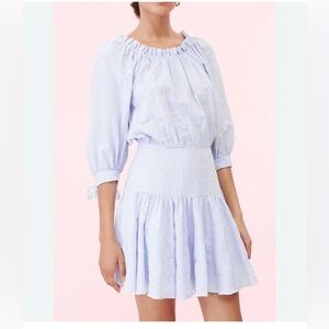 Blue Off-Shoulder Dress